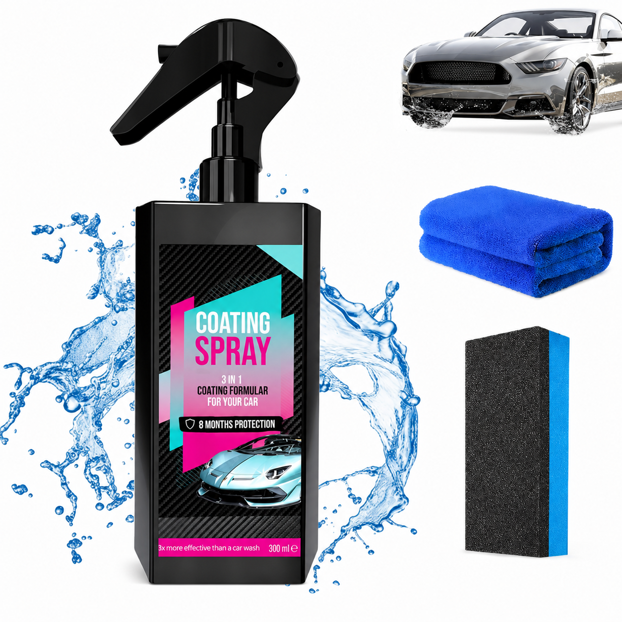 Car Coating Spray Care Kit