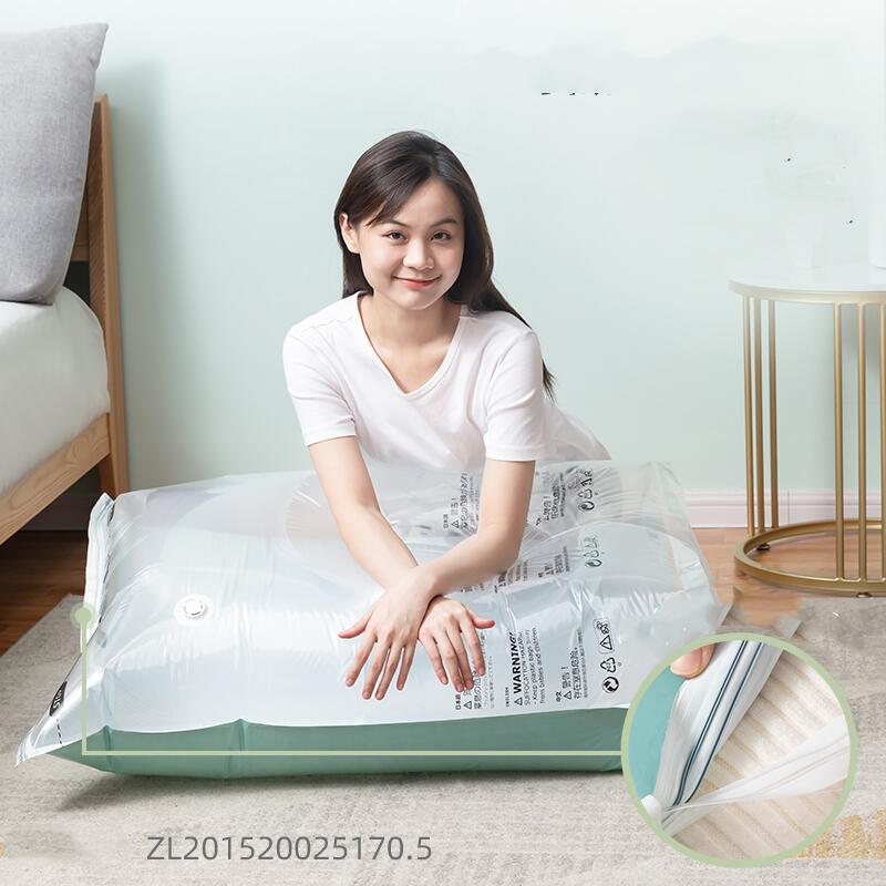 No Pump Vacuum Compression Storage Bag for Clothes