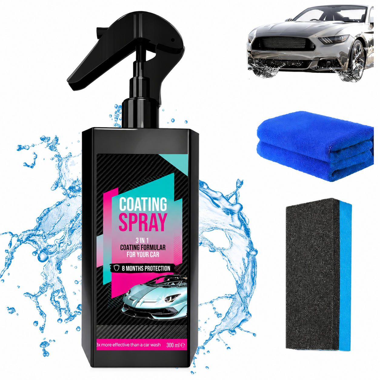 Car Coating Spray Care Kit
