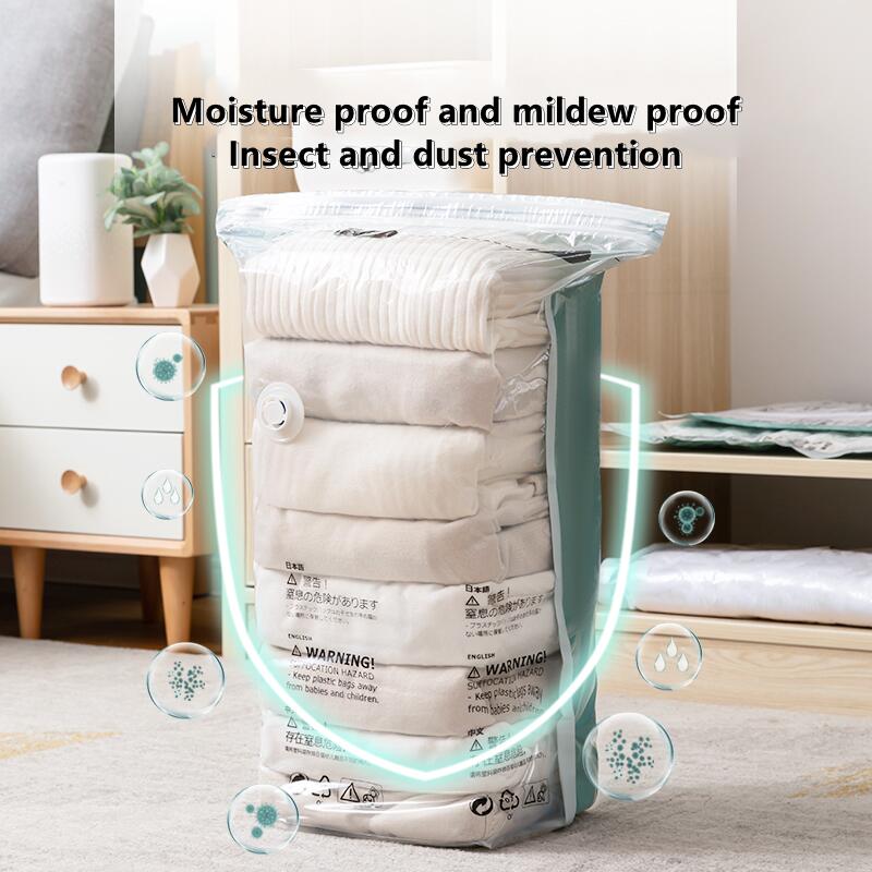 No Pump Vacuum Compression Storage Bag for Clothes
